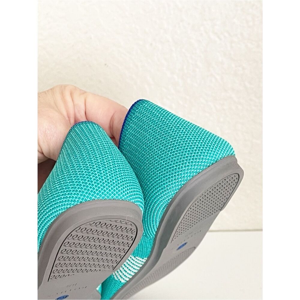 Rothy's Calypso Rare Retired Ballet Flat washable round-toe shoes in Teal - Picture 7 of 9